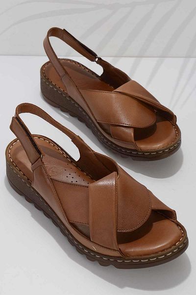 Bambi Sandale de damă din piele naturală maro K 05907001803