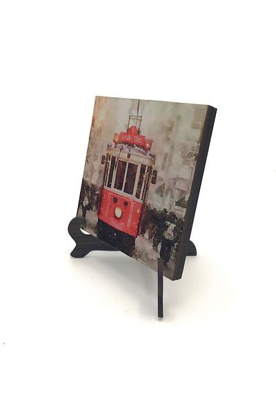 Sadrazam Suport de birou din MDF imprimat tramvai nostalgic (10 X 10 KRT-47)