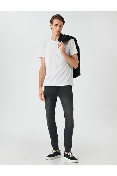 Koton 3sam40001nd Skinny Ανδρικό Jean Παντελόνι Μαύρο