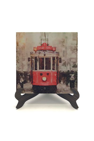 Sadrazam Suport de birou din MDF imprimat tramvai nostalgic (10 X 10 KRT-47)