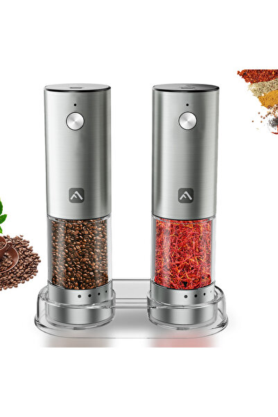 Choice1 Upgrade Version NEW Milepoint Electric Salt and Pepper Grinder Set Se...