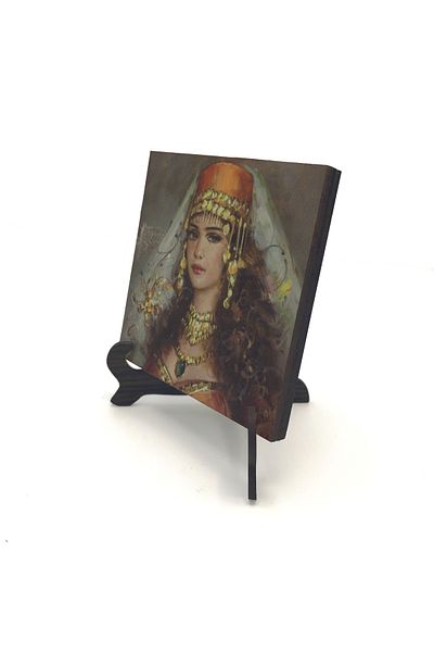 Sadrazam Ottoman Women's Drawing Printed Mdf Desktop (10 X 10 Krt-110)
