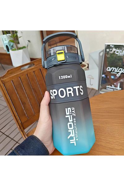 imsaconcept Neck-Hanging Tritan Water Bottle 1.6 L Bpa Free for Athletes, Camping and Kids 1St Grade Quality