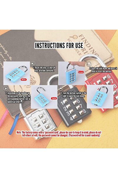 Lock & Lock 2small metal combination disc locks,secure digital code lock4travel,luggage,drawer,bicycle,travel