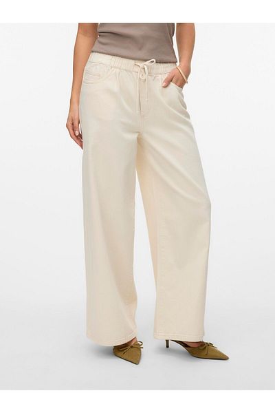 Vero Moda Straight-Fit VMVALERIA Mid Rise Weiter Beinschnitt Jeans