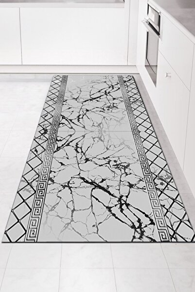 Bir Aksesuar Mutfak Halısı Desenli Dijital Baskı Yıkanabilir Kaymaz Taban Inc...