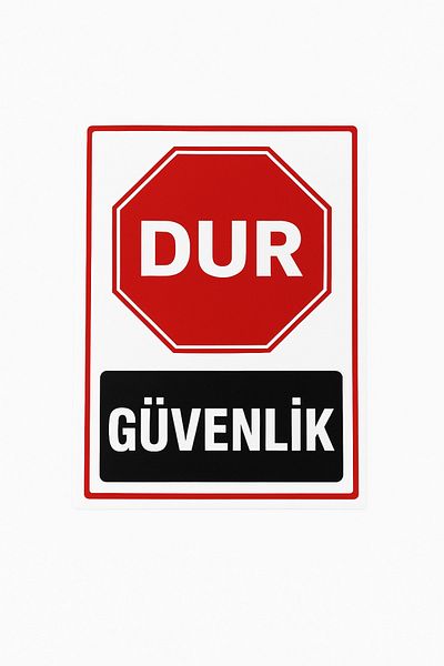Gündoğdu علامة تحذيرية للسلامة مقاس 25 × 35 سم