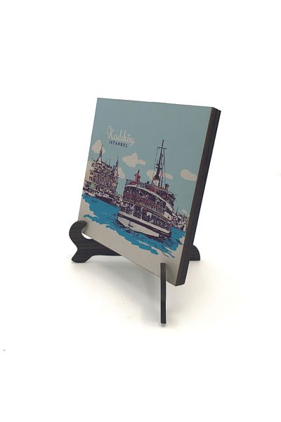 Sadrazam Kadıköy Vapuru Printed Mdf Desktop (10 X 10 Krt-35)
