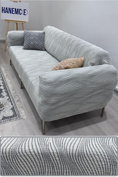 HaNemCe Jacquard 3-Seater Sofa Cover, Sofa Bed Sofa Cover (PRODUCT CONTENT 1PCS)