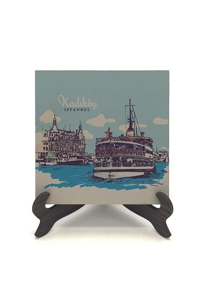 Sadrazam Kadıköy Vapuru Printed Mdf Desktop (10 X 10 Krt-35)