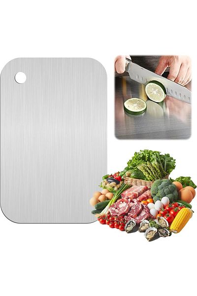 Kyrotech Lifetime Stainless Steel Cutting Board Presentation Tray Inox 304 Antibacterial Mildew Proof Tray 24*15 cm