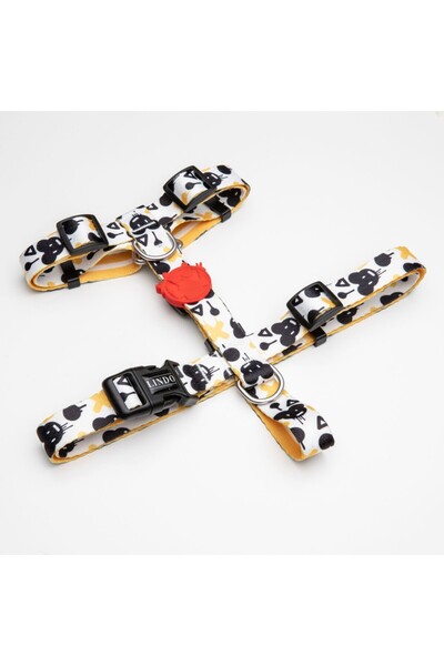 Lindodogs طوق ليندو دوجز باد ماوس على شكل حرف H للكلاب مقاس متوسط