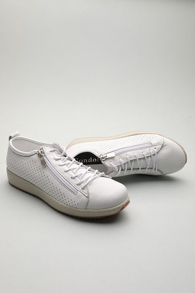 Gondol Pantofi de vară confortabili de zi cu fermoar din piele naturală Zx.2402