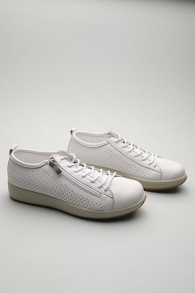 Gondol Pantofi de vară confortabili de zi cu fermoar din piele naturală Zx.2402