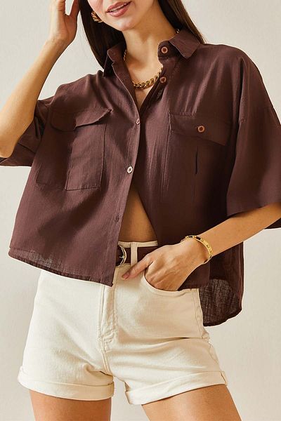 İKLİM LİFE Fakir Sleeve Double Pocket Shirt