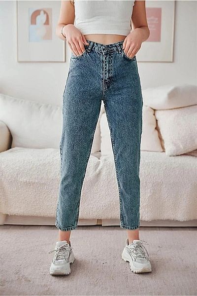 Ramrod Balkın Boyfriend Flexible Lycra High Waist Denim Jean Jeans