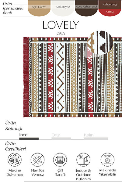 Cool Halı Lovely Colorful Kilim Carpet Double-Sided Woven Machine Washable Ethnic Bathroom Balcony Kitchen Rug