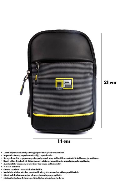 CERFF LEATHER CLUP Unisex τσάντα στήθους με θήκη τηλεφώνου και τσάντα ώμου χιαστί κατάλληλη για καθημερινή χρήση Impertex-Shoulder