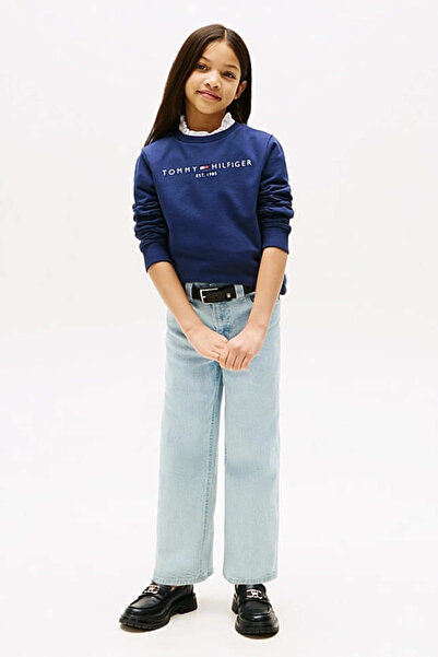 Tommy Hilfiger Unisex Çocuk Th Essential Sweatshirt - Lacivert