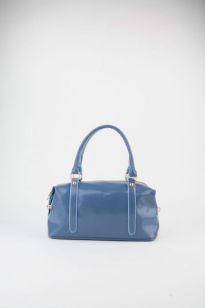 Vivaq Geantă de mână și geantă de umăr pentru femei, cu design albastru din denim, căptușită cu fermoar