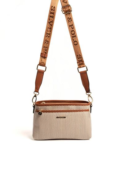 Silver Polo Silver & Polo Beige - Geantă de damă Tan SP1184