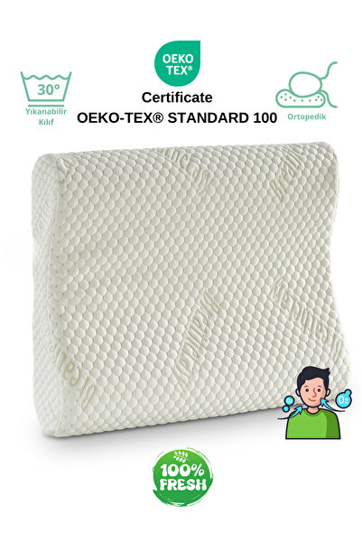 Rudu Pernă medicală cu husă Breathe Easy, pernă ortopedică visco cu două fețe...