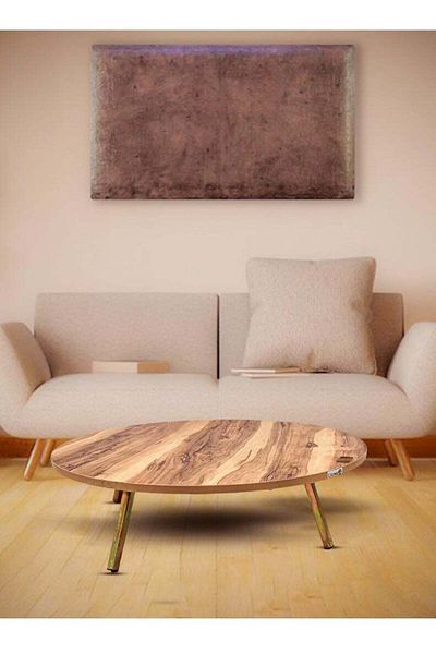 Living 80cm Center Floor Coffee Table with Folding Legs