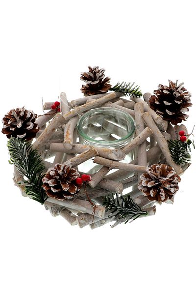 GiftExpress Wicker Candle Holder