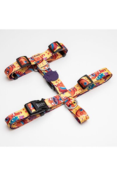 Lindodogs Lindo Dogs Gingerman H نوع طوق الكلب برتقالي مقاس متوسط