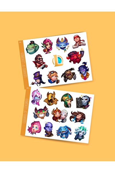 MiniThingsArt LOL-III-IV league of legends icons-lol sticker set 2'li-oyun st...