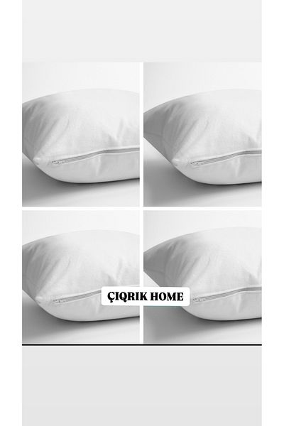 ÇIQRIK HOME 3 Pieces Zippered Throw Pillow Inner Pillow Case Set Liner Size: 2 Pieces: 43X43 cm 1 Piece: 30X50 cm (Color: White