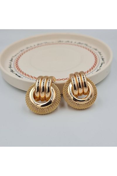 SE Jewellery Collection Selin Ersoy Vintage Hoop Earrings – Rose Xuping, Large, Non-Tarnish, Showy Model (4 X 3.5 cm)