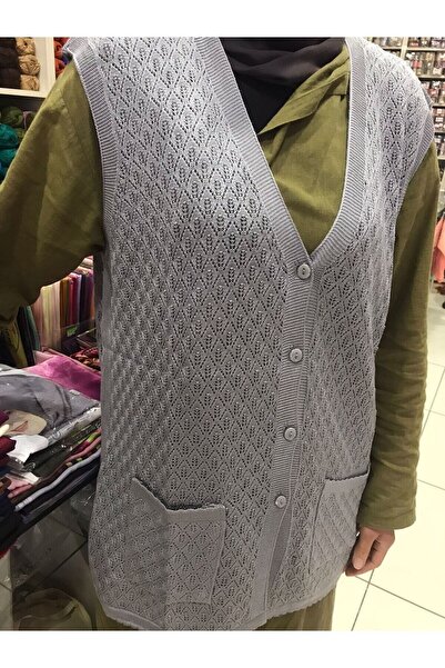 Nacar ANNE YELEĞİ MERSERİZE GRİ M BEDEN