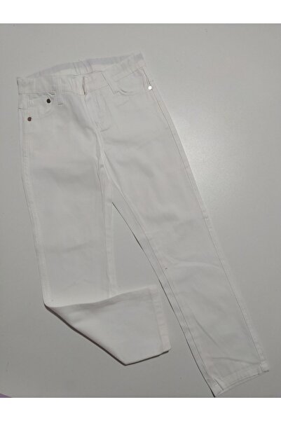 Nacar Beyaz Keten Pantolon Çocuk 23 Nisan 19 Mayıs