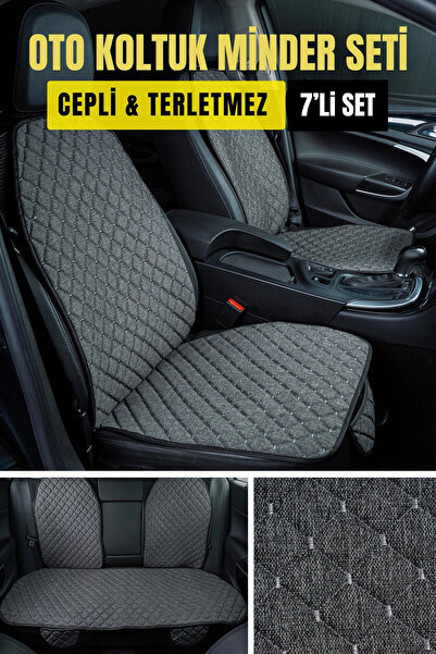 ECARTEKS PREMİUM QUALİTY CAR ACCESSORİES Terletmez Cepli Kaymaz Taban Keten O...