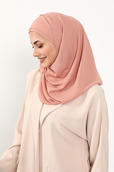 Aisha's Design Πρακτικό σάλι από κρεπ με πλισέ στο μπροστινό μέρος, PS-54, Cappuccino