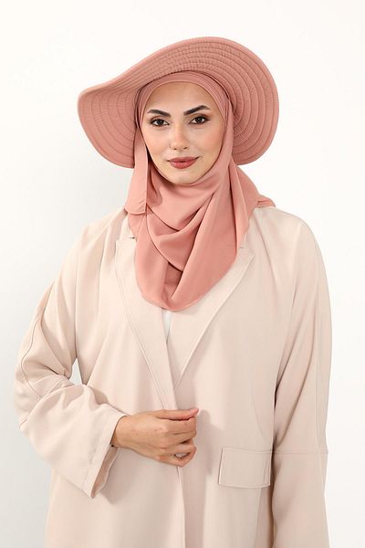 Aisha's Design Practical Crepe Shawl Turban with Removable Bowknot Hat on the Back,Ss-9