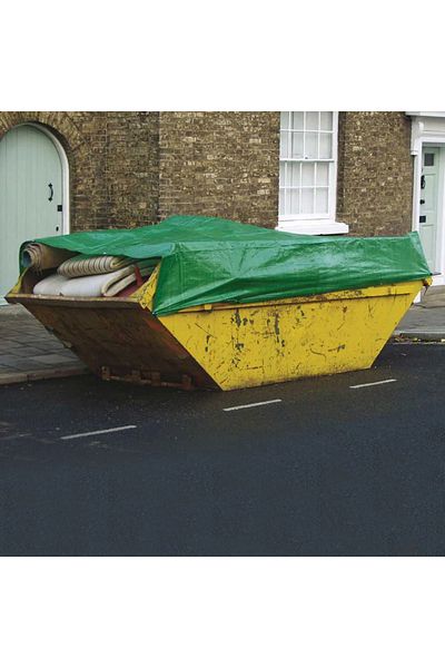 Avex Waterproof tarpaulin with metal eyelets, size 6.0m x 8.0m, density 120g/m2, green color