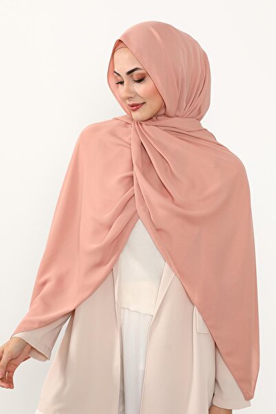 Aisha's Design Σετ δύο τεμαχίων από κρεπ σάλι και χτενισμένο βαμβακερό καπέλο, PS-50, Cappuccino