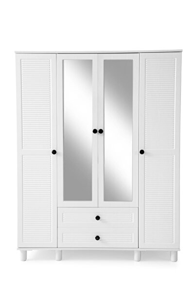 AYDINEV FİNİKE MDF 4 KAPAKLI DOLAP-BEYAZ