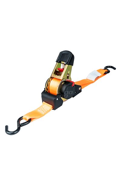A ŞAMİOĞLU Cargo securing strap with automatic retraction, 1000kg, size 38mm x 4m, model S-TYPE, AVX-AM03320