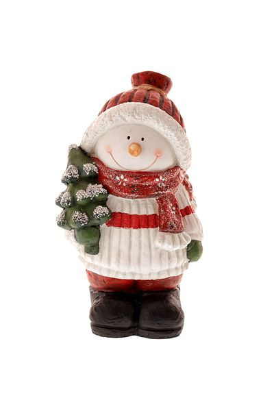 GiftExpress Big Snowman with Fir Tree