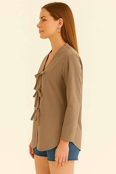 İKLİM LİFE Κιμονό με φιόγκο στο μπροστινό μέρος