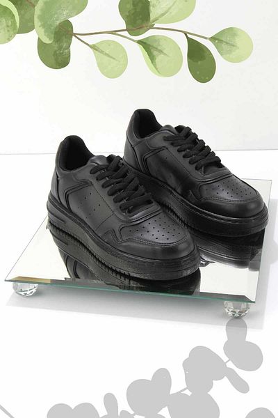 Bambi Women's Black Sneakers K01836004709