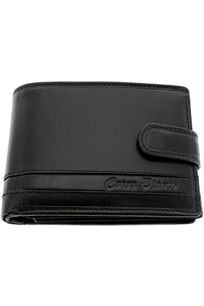 GiftExpress Portofel piele naturala neagra RFID Corvo