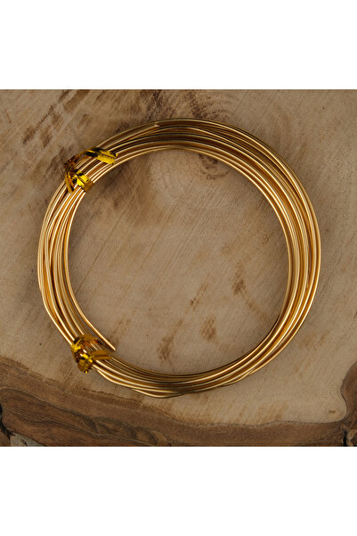 Prestij Boncuk سلك نحاسي مطلي بالمينا باللون الذهبي الوردي 1.5 مم مجوهرات تاج...