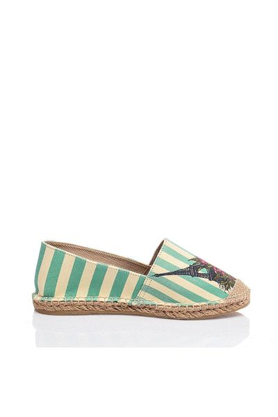 Streetfly Espadrille cu talpă din răchită realizată manual