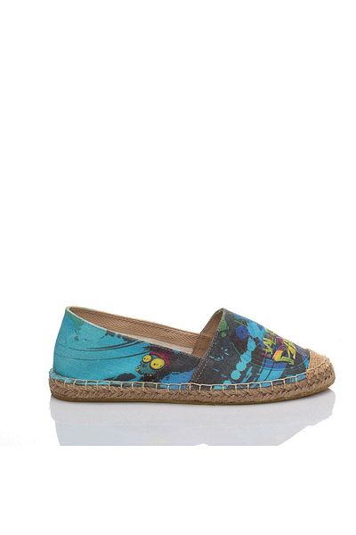 Streetfly Espadrille cu talpă din răchită realizată manual