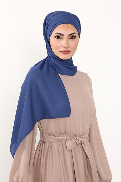 Aisha's Design شال عملي من الكريب بتصميم مطوي من الأمام، PS-54