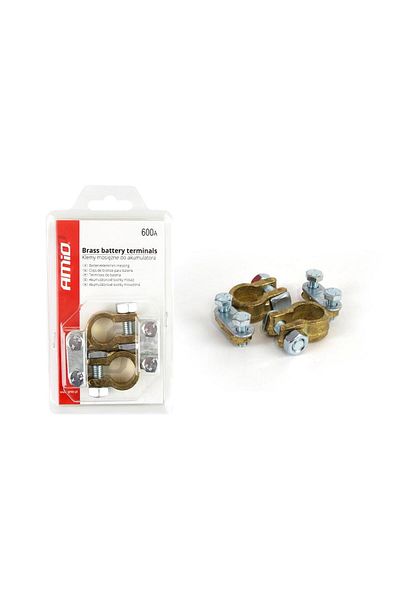 A ŞAMİOĞLU 600AMP brass car battery clamp 2 pcs (battery terminals)